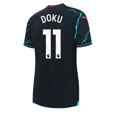 Manchester City Jeremy Doku #11 Tredje Tröja Dam 2023-24 Korta ärmar